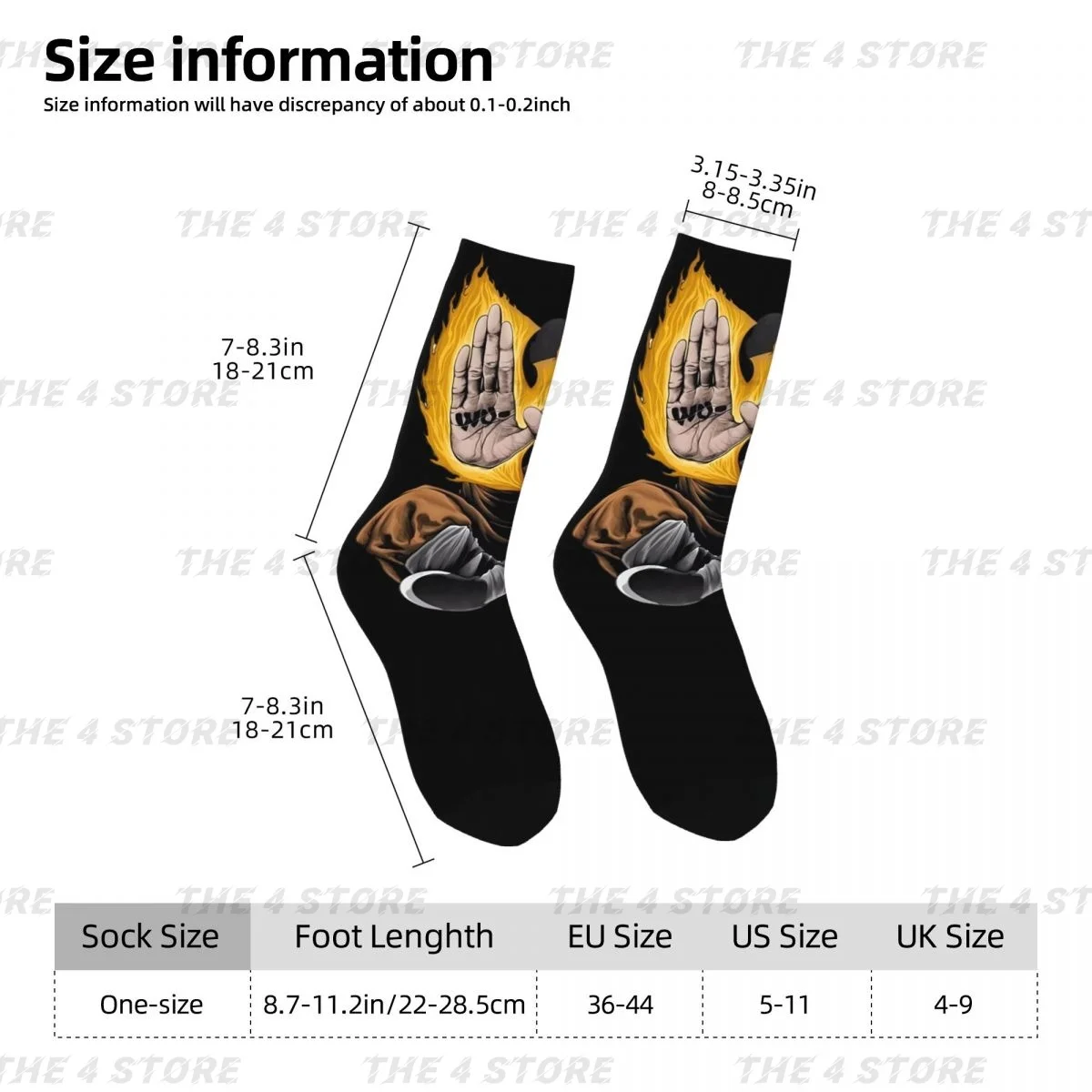 Wu dang Clan Tangs High elasticity polyester fiber cosy Unisex Running Happy 3D color printing Socks