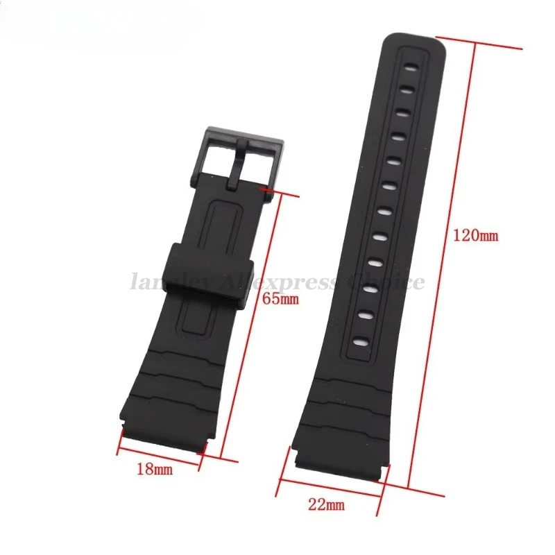 12 14 16 18mm 20mm 22mm Silicone Watch Strap for Casio F91W W800H SGW400 F84 F105/108 A158/168 AE1200/1300 Band PU ResinBracelet