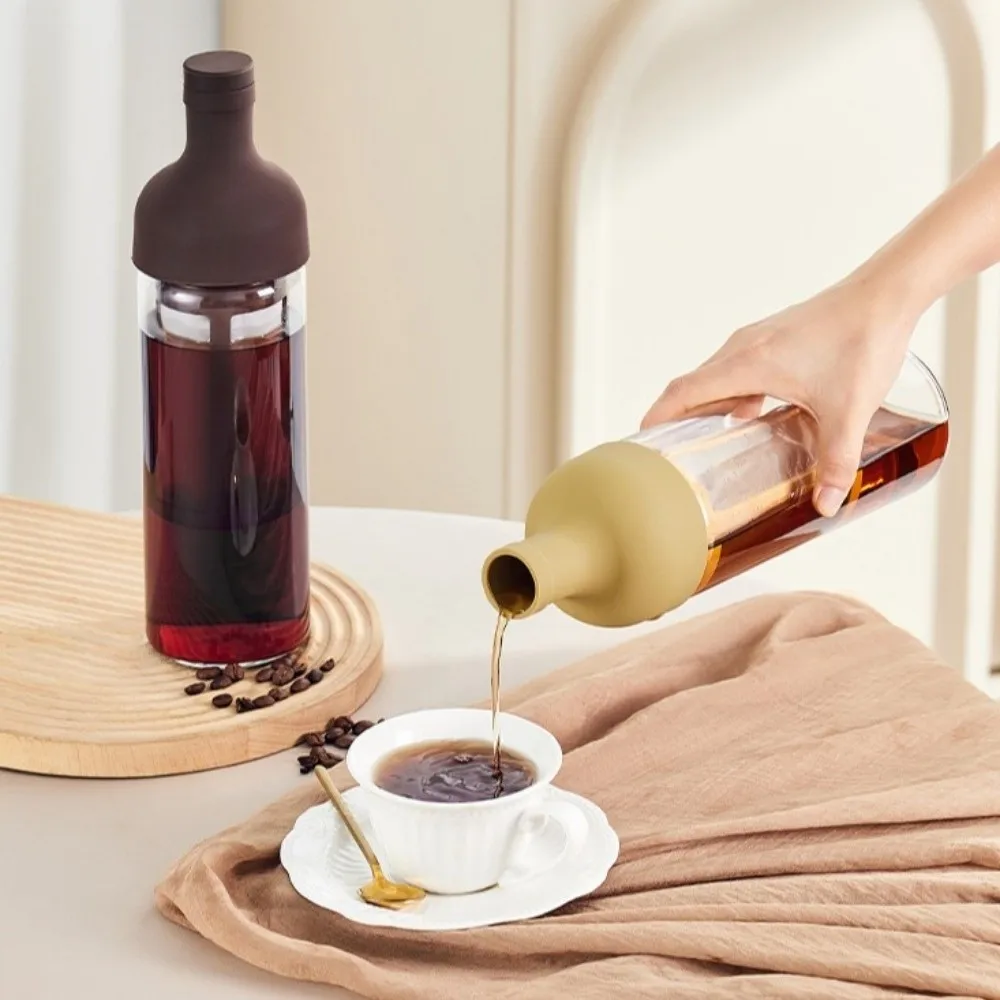 Portable Large Capacity Cold Brew Coffee Pot with Filter Leak-proof Cold Brew Bottle Sealed Transparent Cold Water Jug Party