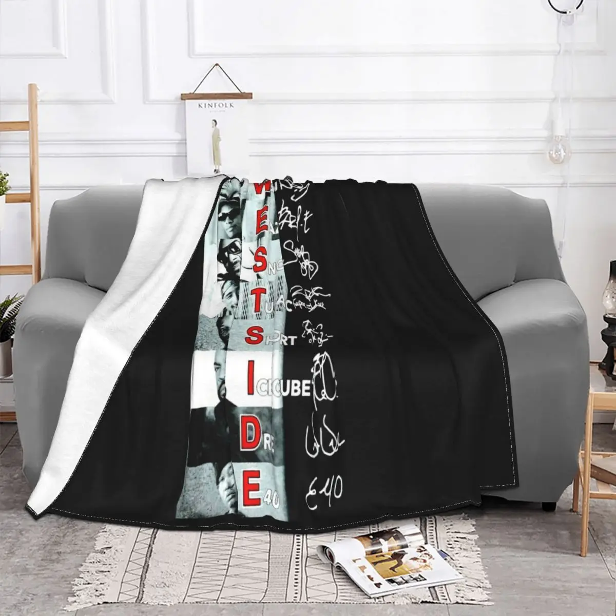 West Side Rappers Warren G Tupac Snoop Too Short Nwa E 40 Mens New Brand Style Adults Western Style Throw Blanket