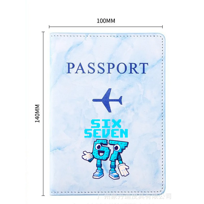 Funny Six Seven 67 Number Passport Covers Ultra-thin Light Document Holder Kawaii Anime Travel Waterproof Passport Holder ID