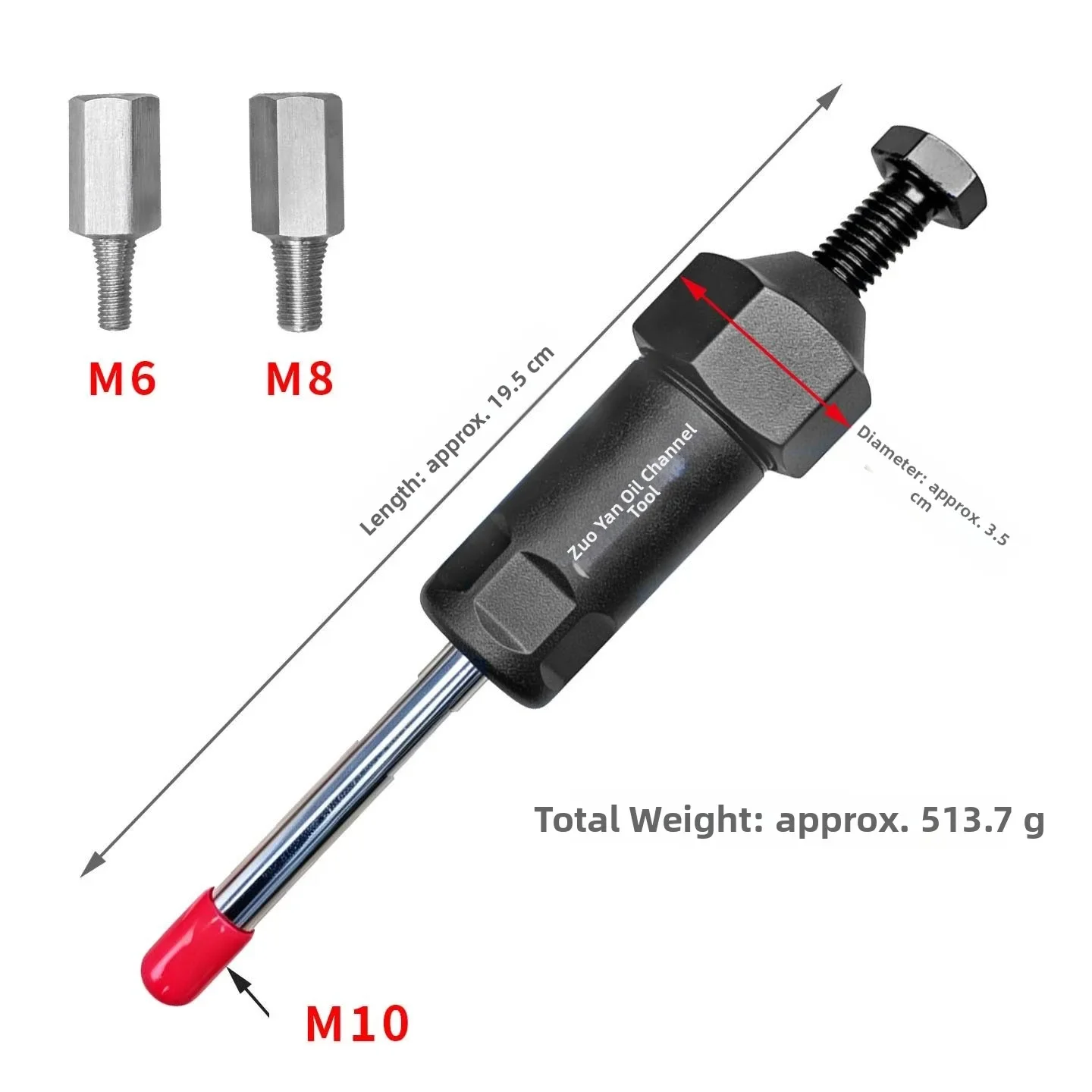 Portable Handy Grease Nozzle Cleaner Kit, Equipped With M8 Thread Adapters, Heavy‑Duty Unblocking Tool For Blocked Lubricant