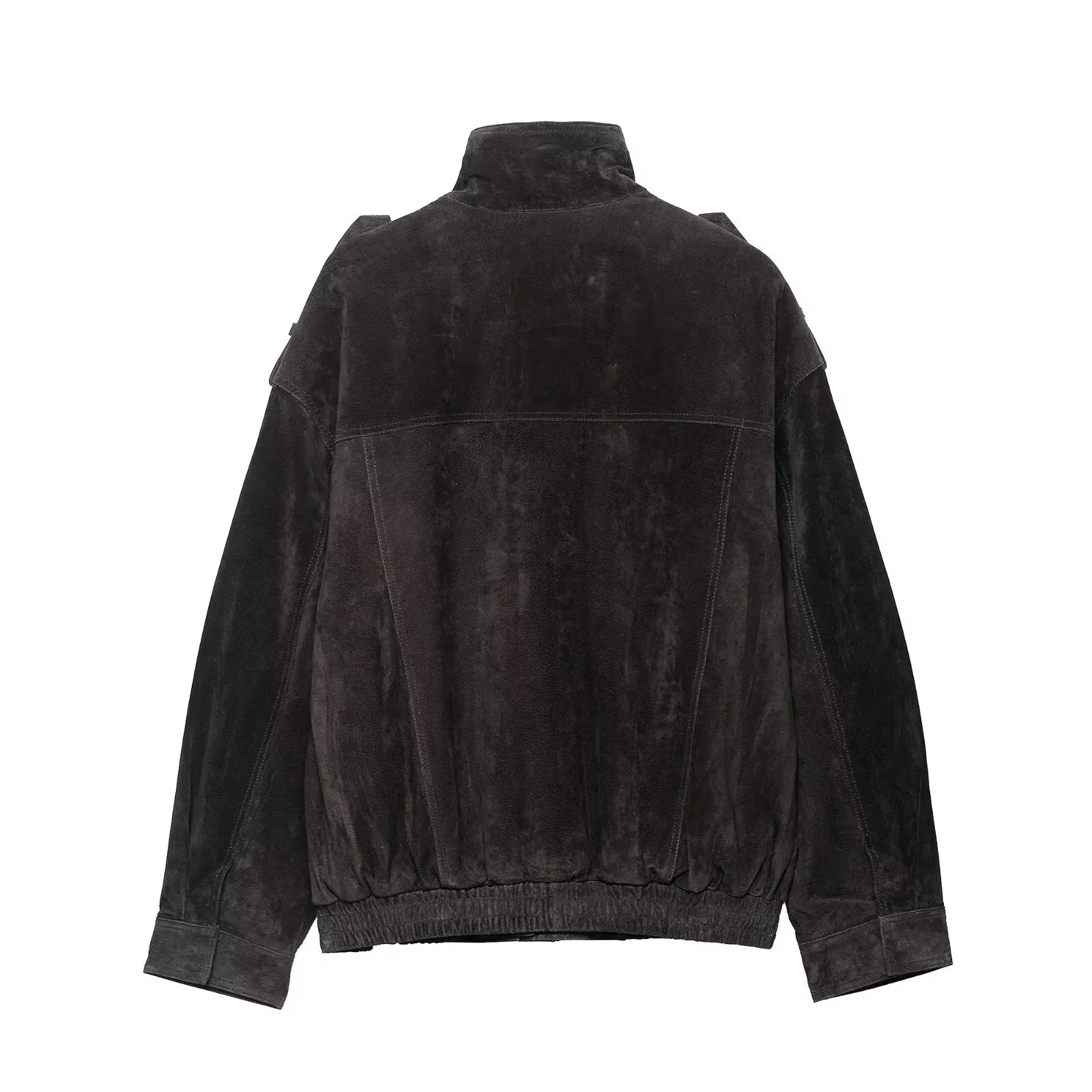 

2025 Women's Autumn New Street Retro Suede Texture Leather Jacket