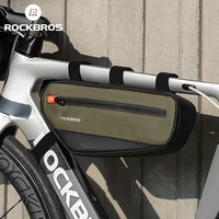 ROCKBROS-bolsa para tubo de cuadro de bicicleta, reflectante, 1,7 L, bolsa para tubo inferior superior, bolsa para marco, gran capacidad, alforja portátil para ciclismo de montaña
