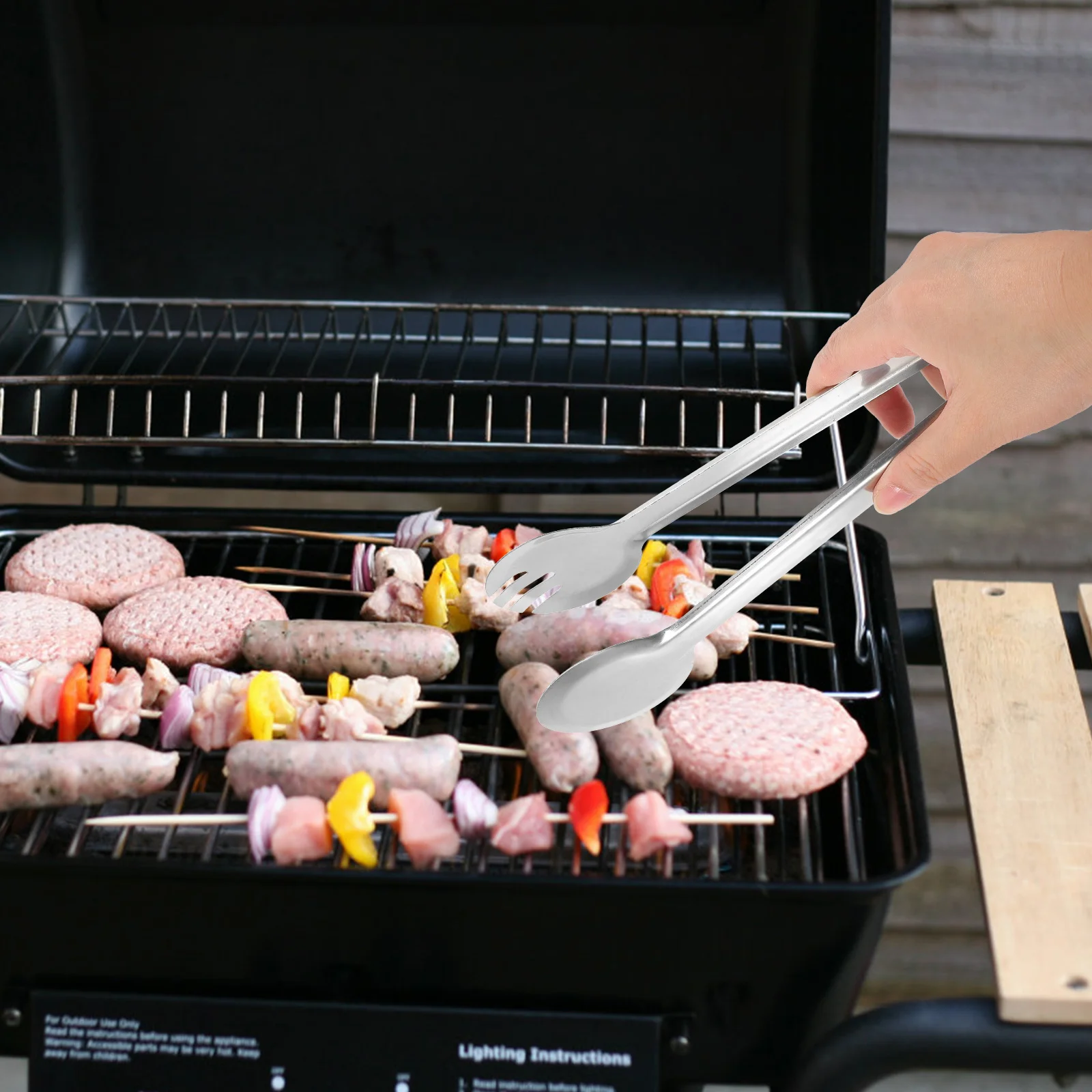 

1pc Stainless Steel Dessert Prong Salad Tongs Kitchen Restaurant Bread Steak Pasta Food Picking Tool Tongs