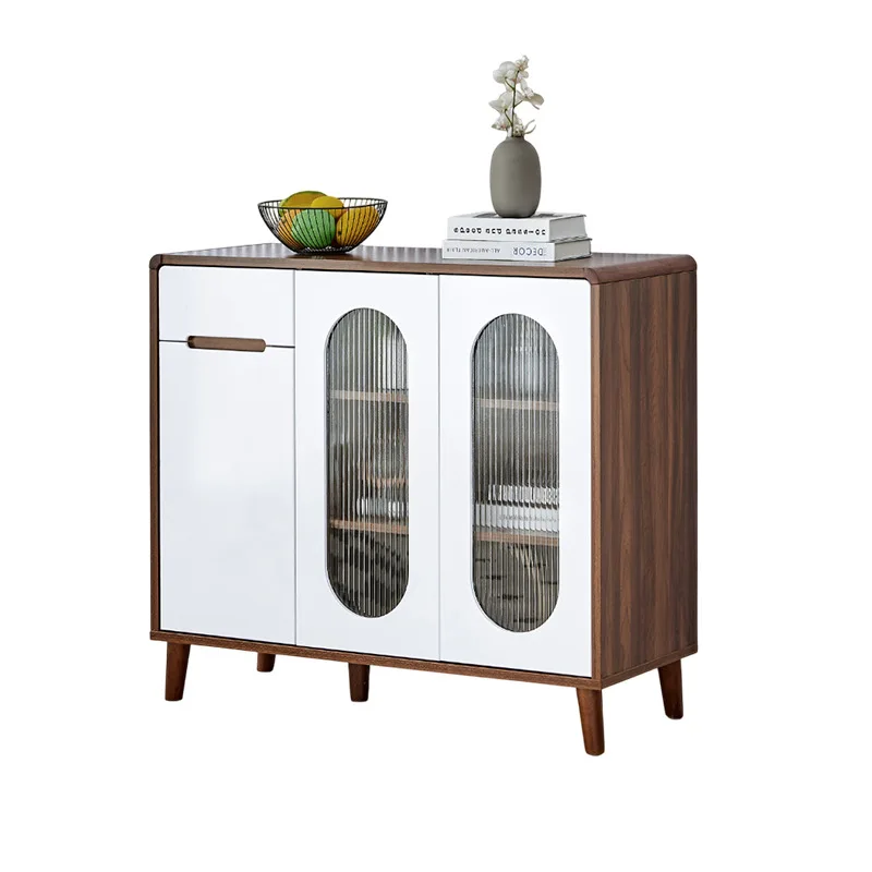 

Side cabinet integrated cream wine cabinet locker modern light luxury simple kitchen storage