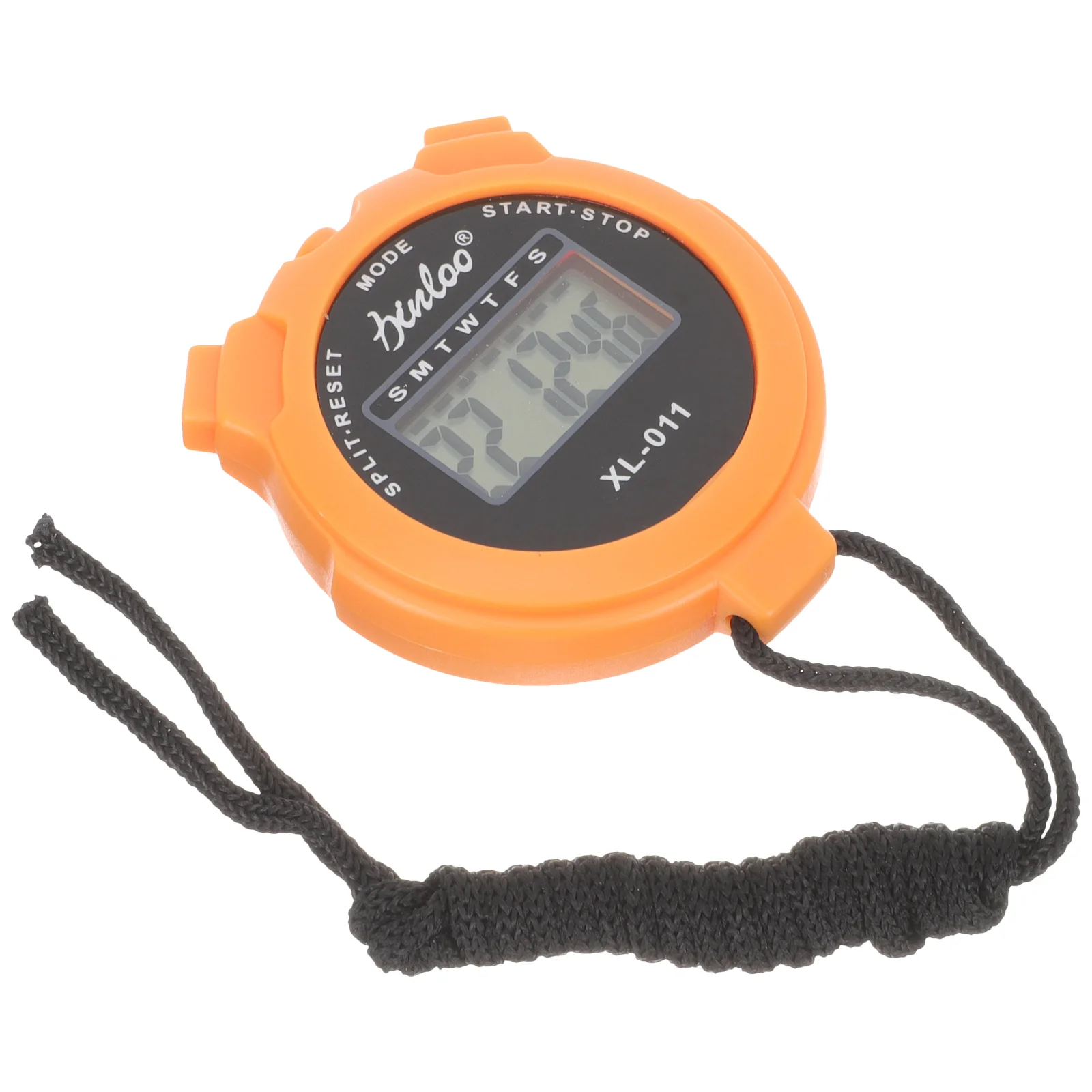 LED Watch Stopwatch Timer Sports Watches for Men Electronic Chronograph Orange Abs