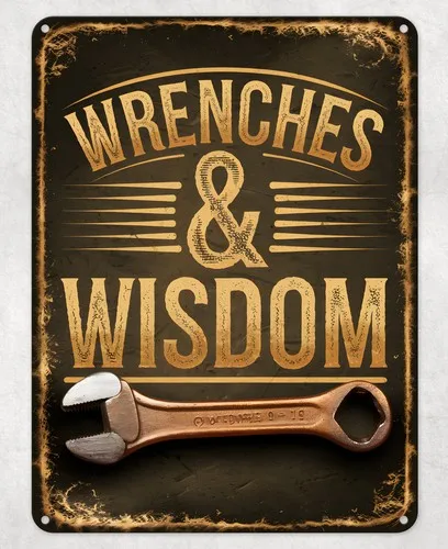 Mechanic Wrenches & Metal Poster Wall Tin Sign Man Cave Shed Home Plaque --Tin Sign