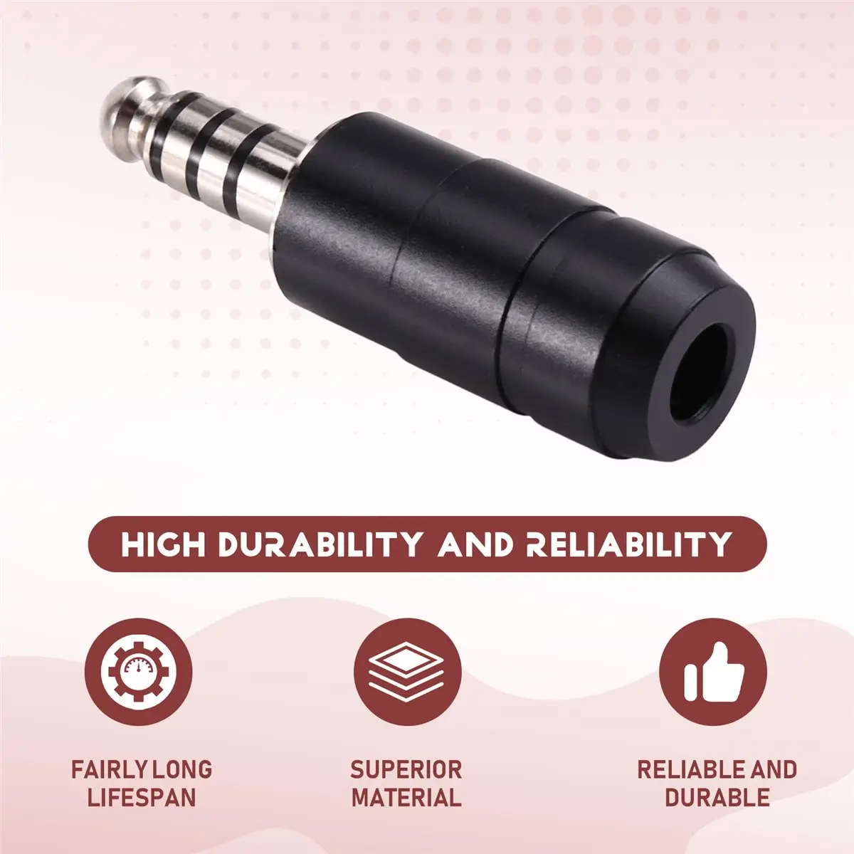 A40I Replacement Helicopter Headset Plug Adapter U-174/U Assemble Type for Helicopter Headset Black
