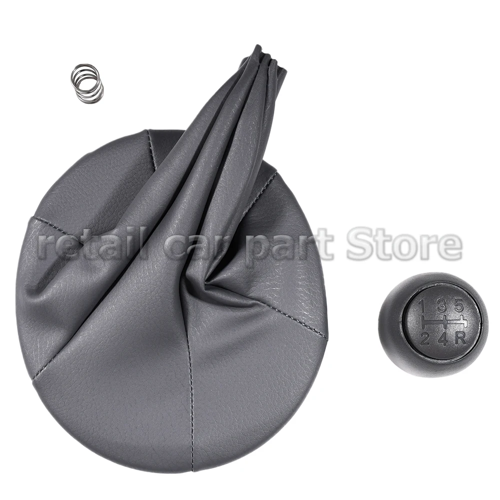 New 5 Speed Gear Lever Knob Gaiter Kit For FIAT PANDA (2) 169 2003 - 2011 Gear Shift Knob Lever Shifter Gaiter Boot Cover Collar - view 6