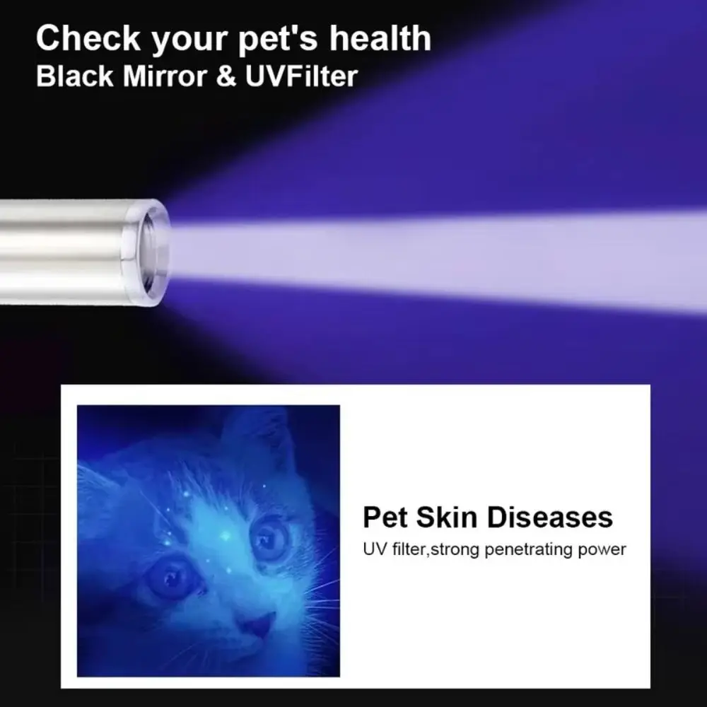 lanterna-uv-veterinaria-portatil-365nm-a-prova-d'Agua-recarregavel-para-deteccao-de-ringworm-em-gatos-e-caes