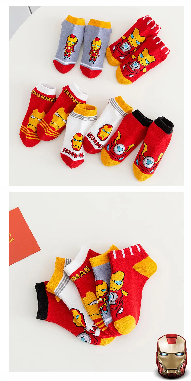 5 Paar im Angebot: Kinder-Socken, Anime-Motiv, für Jungen, kurze Socken, Kawaii-Design, Cartoon-Motiv, für Babys, Sommer- und Frühlingssocken, Bootsocken, Kindergeschenk, 1–12 Jahre. – Detail 14