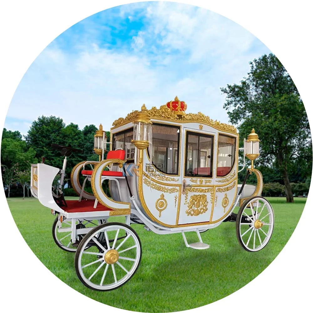 Marathon Horse Cart Sightseeing Horse Carriage Royal Wedding Electric Horse Drawn Special Transportation