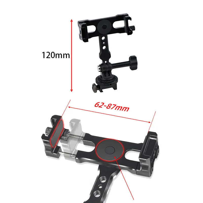 Mobile phone holder Mount For 20mm Picatinny Rail Hunting Airsoft Accessories gun first person shooting Youtube video