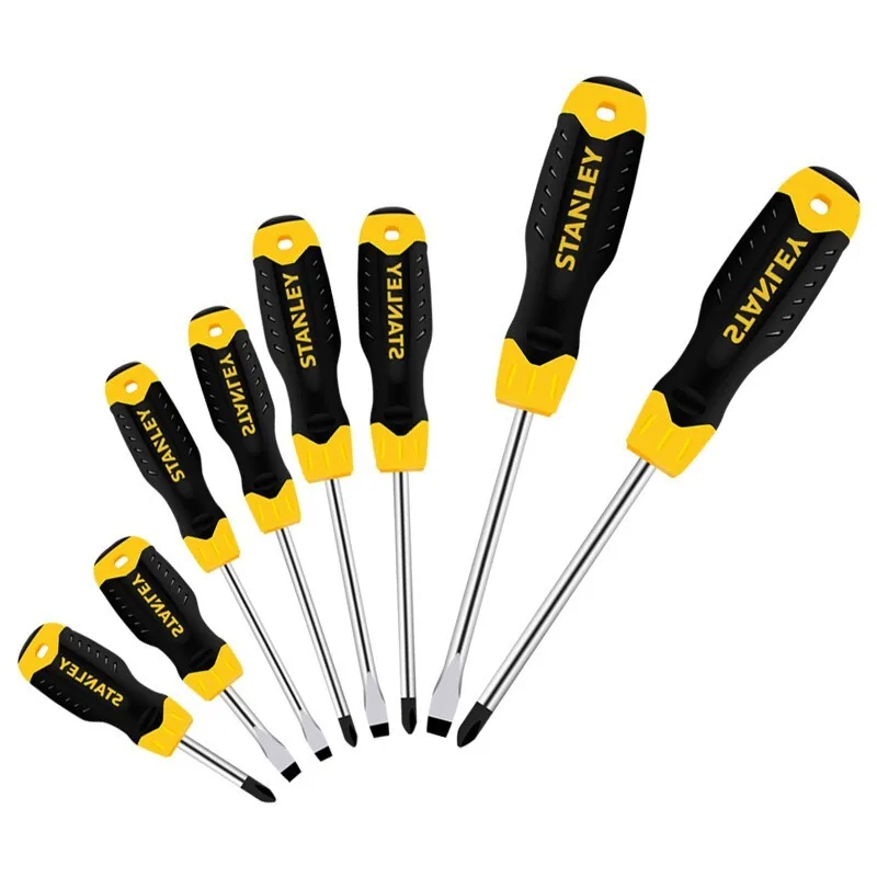 STANLEY 66-673-23 Rubber Handle Slotted Cross Screwdriver Exquisite And Compact Convenient Easy To Carry Wide Application Range