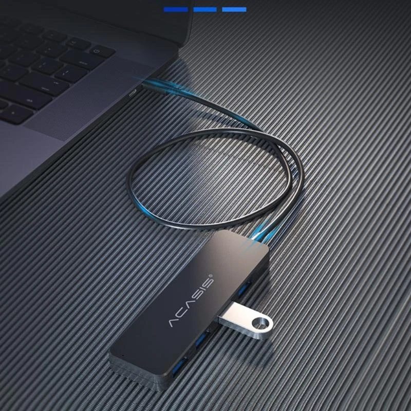 Leichtes Hub-USB-Adapter USB USB 2.0 4-Port External Splitter Hochgeschwindigkeit für PC für Laptop Computer Accessor