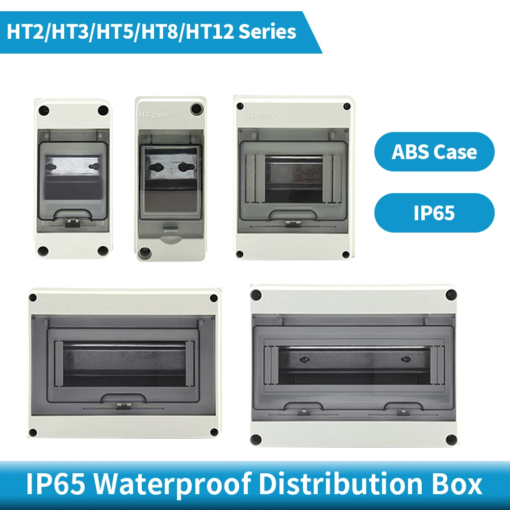 

HT Series Electrical Junction Box ABS PC Case Outdoor IP65 Waterproof Circuit Distribution Box Insulation Electrical Boxes