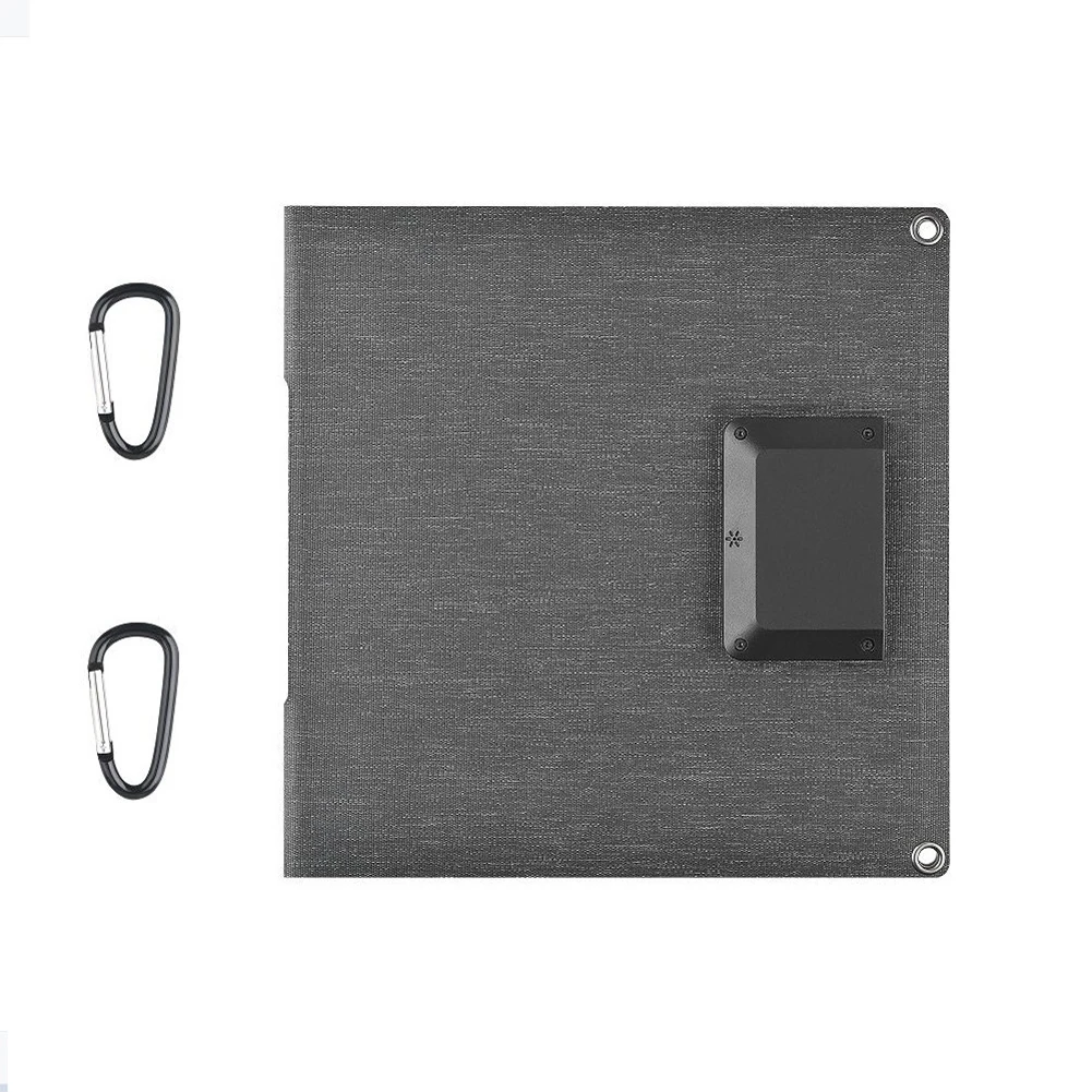 Painel solar portátil de 24w com saídas USB-C USB-A painel solar dobrável painel de carregamento solar para banco de potência do telefone pequeno ventilador