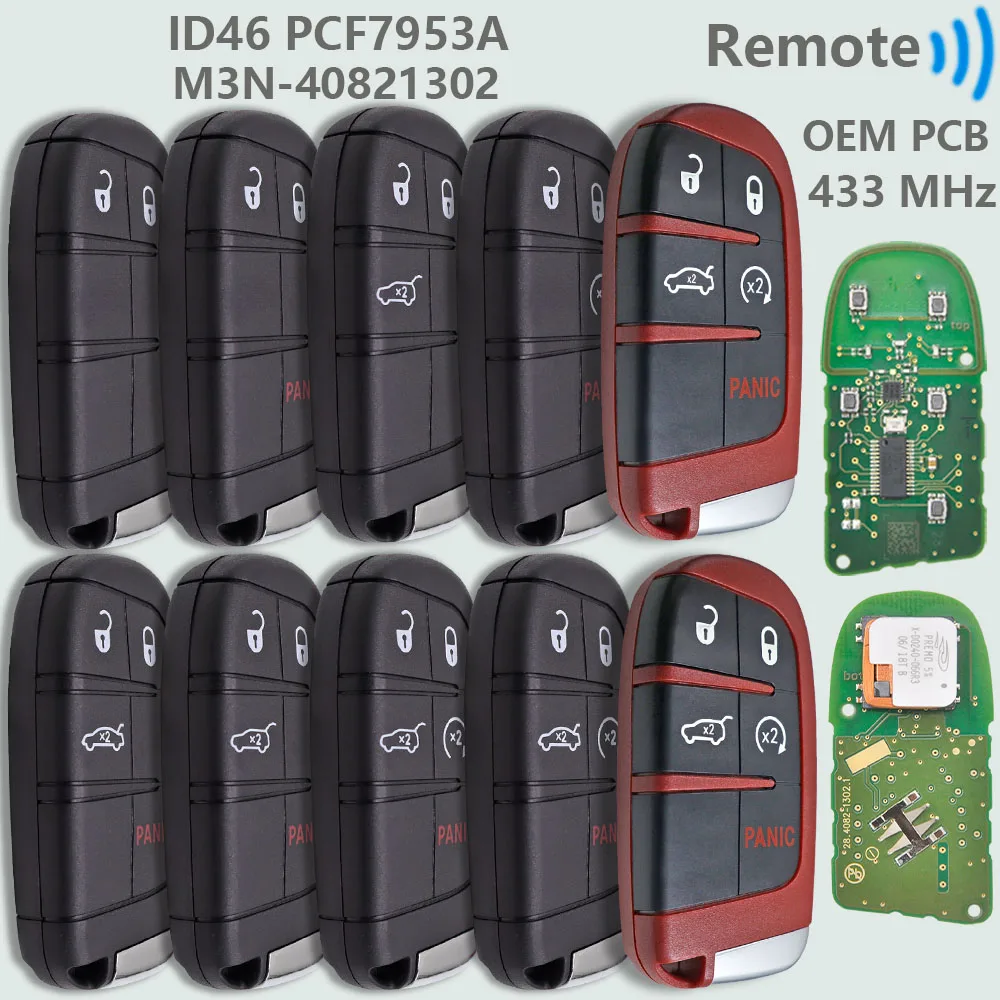 DR Oryginalny układ scalony PCB ID46 PCF7953A 433MHz Klucz zdalnego sterowania do Jeep Grand Cherokee 2014 -2021Dodge Durango Charger Challenger Dart — 2