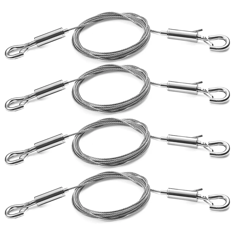 4PCS Adjustable Picture Hanging Wire Heavy Duty Stainless Steel Wire Rope Mirror Frame Kit - 3M X1.5MM