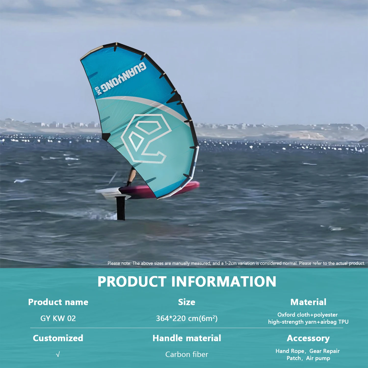 6M Wing Wingfoil Kitesurfing Beginners Surfing Kite Wind Foil Paraglider Downwind Lakes Rivers Waterplay Surfboard Efoil