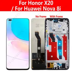 For Honor X20 LCD With Frame For Huawei Nova 8i LCD NEN-L22 Display Screen Touch Digitizer Assembly Replacement Nova8i Parts