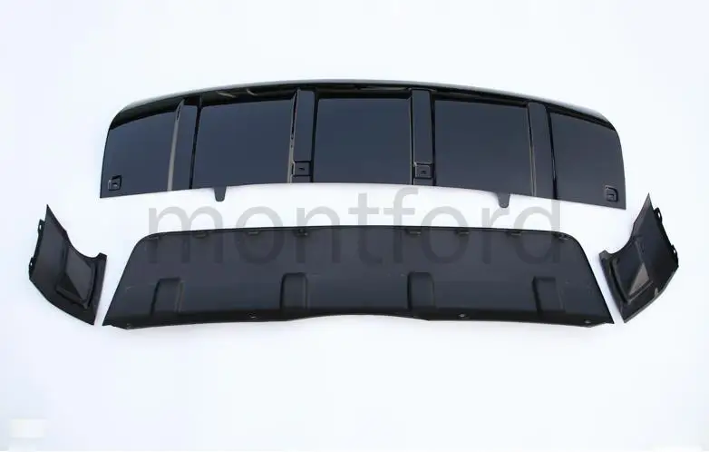 For Land Rover Discovery 5 2017-2023 Car Black Front Bumper+Rear Diffuser Tow Hook Cover Guard Spoiler Anti Skid Plate Splitter