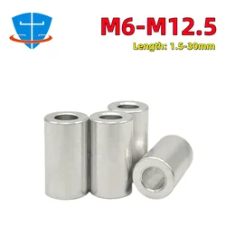 5/10pcs M6 M6.5 M8 M8.5 M10 M10.5 M12.5 Aluminum Alloy Washer Bushing Non-threaded Spacer For RC Model Part Length 1.5mm to 30mm