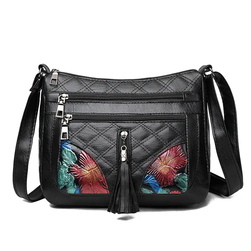 

New Large Capacity Fashionable Bag With High-end Feel Soft Leather Crossbody Bag Trendy Printed Versatile Shoulder Bag