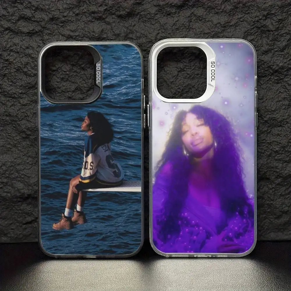 

S-Sza Popular R&B Singer Phone Case Color Silver Shell For IPhone 17 16 15 14 13 12 11 Pro Max Plus
