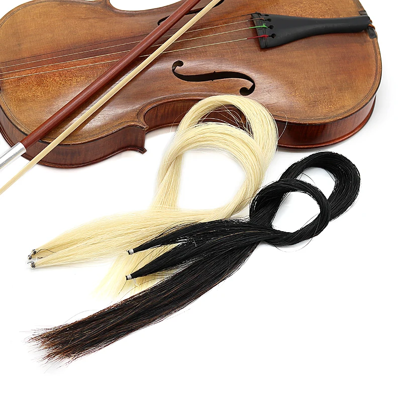 Authentic Mongolian ponytail bow hair violin viola cello big bass bow rod bow accessories