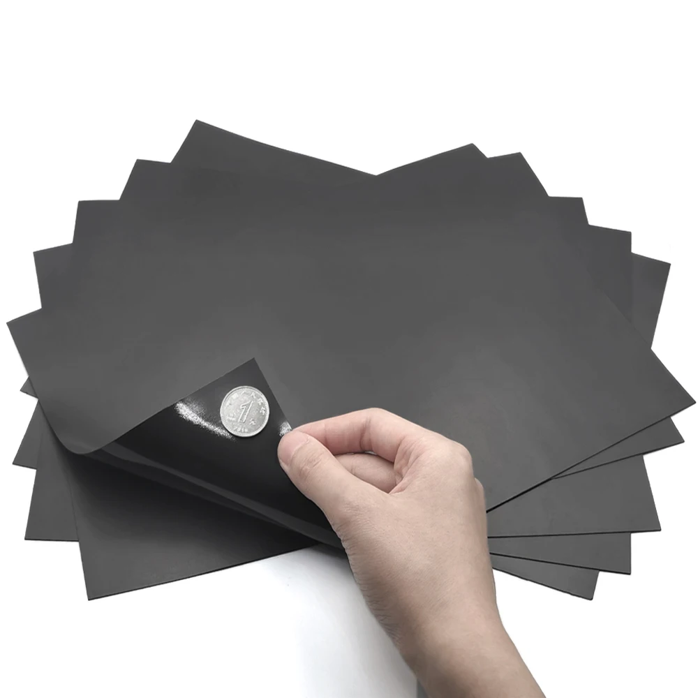 A4 Magnet Sheets 0.5mm Black Magnetic Mats for Refrigerator Photo and Picture Cutting Die Craft Magnets Magnetic on One Side