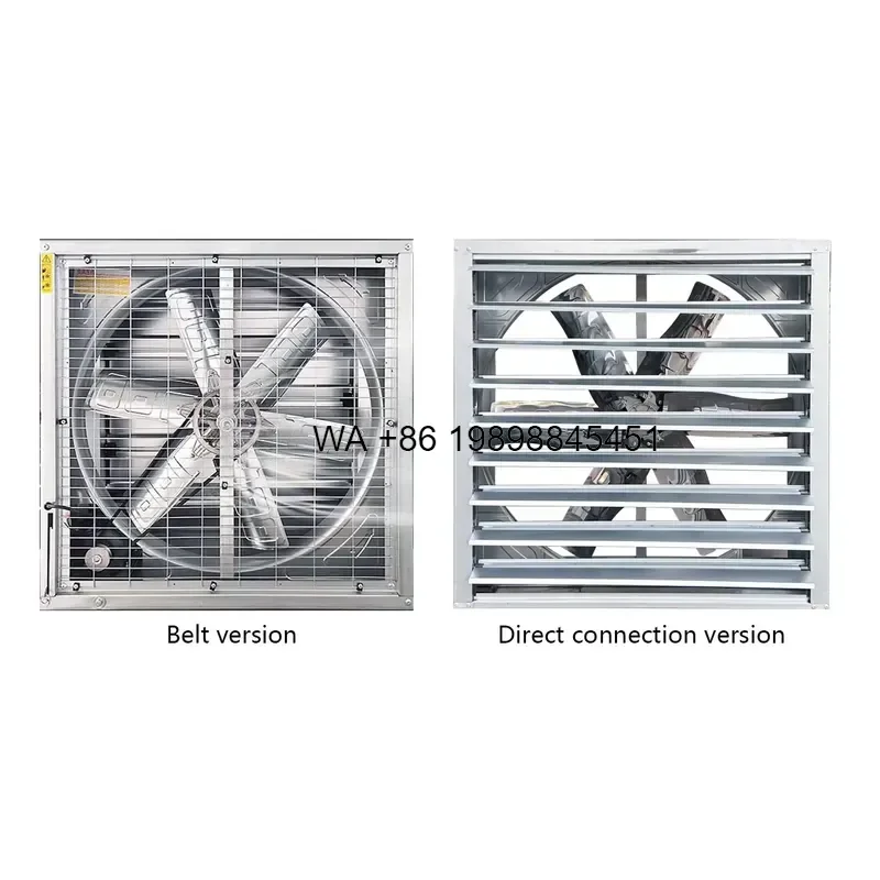 Wmwmnu 50 Inch Heavy Duty Industrial Hammer Exhaust Fan Wall Mounted Extractor for Greenhouse Farm Poultry House Heat