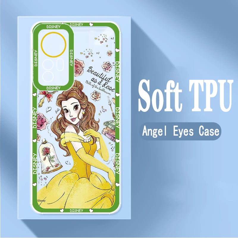 Princess Cartoon For Xiaomi Redmi Note 12 11 10 9 8 4G 5G Pro Redmi 12C 10C 9A A1 Angel Eyes Transparent Phone Case Coque Capa