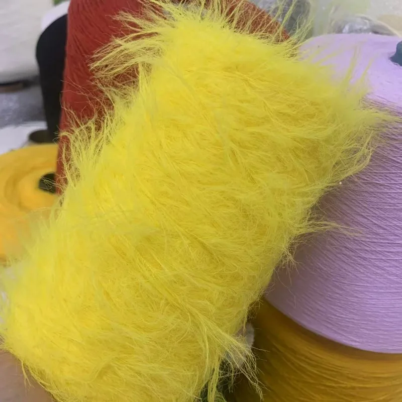 250g Long Fur Imitation Mink Yarn Thread Super Soft Skin Friendly Does Not Shed Hair Hand Wove Scarf Warm Sweater Woven Yarn