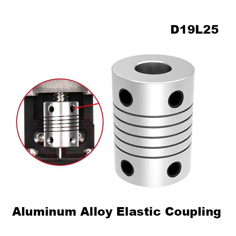 D19*L25 Aluminium Flexible Jaw Shaft Coupling 3/4/5/6/6.35/7mm 8mm 10mm 3D CNC Stepper Motor Coupler Encoders Engraving Machine
