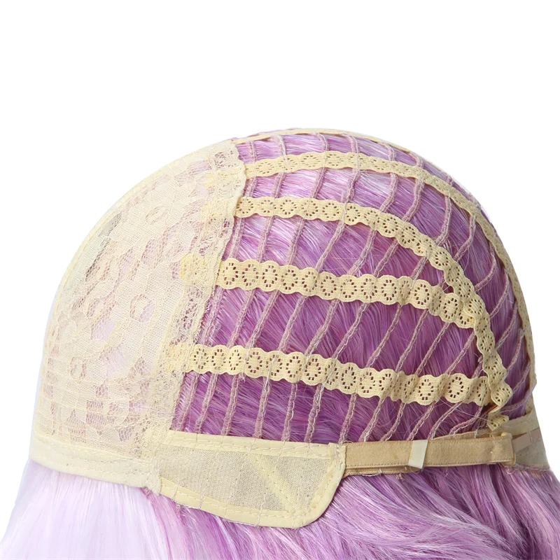 L-email wig Synthetic Hair Miss Kobayashi\'s Dragon Maid Kanna Kamui Cosplay Wigs Long Purple Color Cosplay Heat Resistant Hair