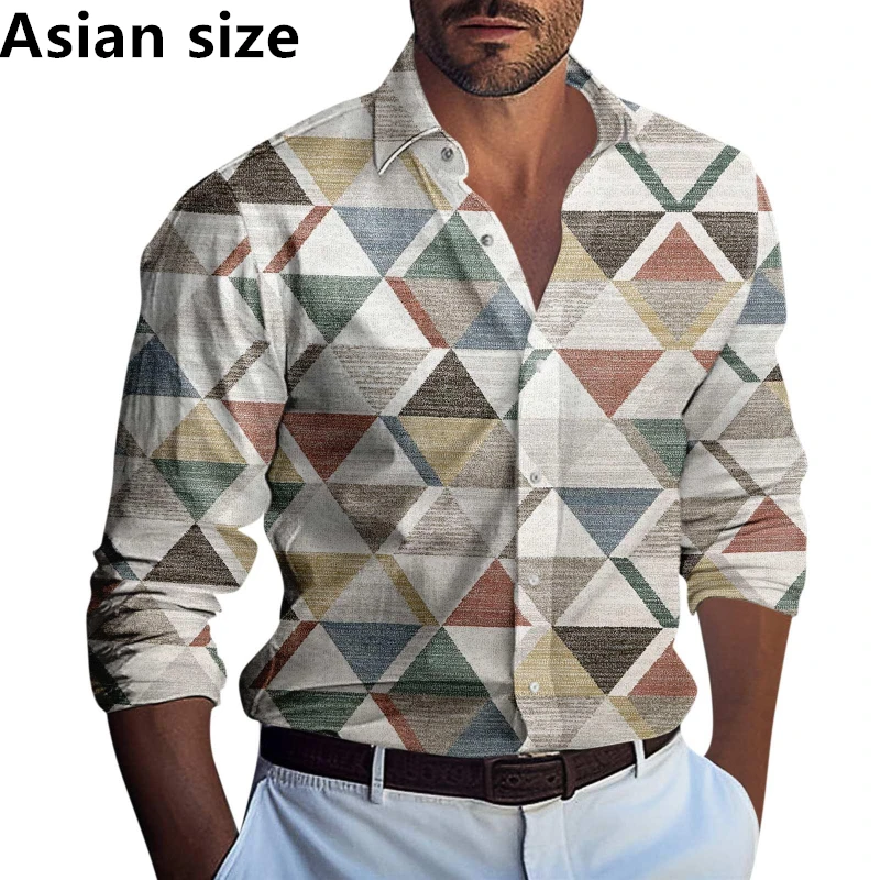 

Men's Long Sleeve Shirt Casual Fashion Hawaiian Palm Tree Graphic 3D Print Men's Lapel Buton Down Tops Classic Unisex Blouse