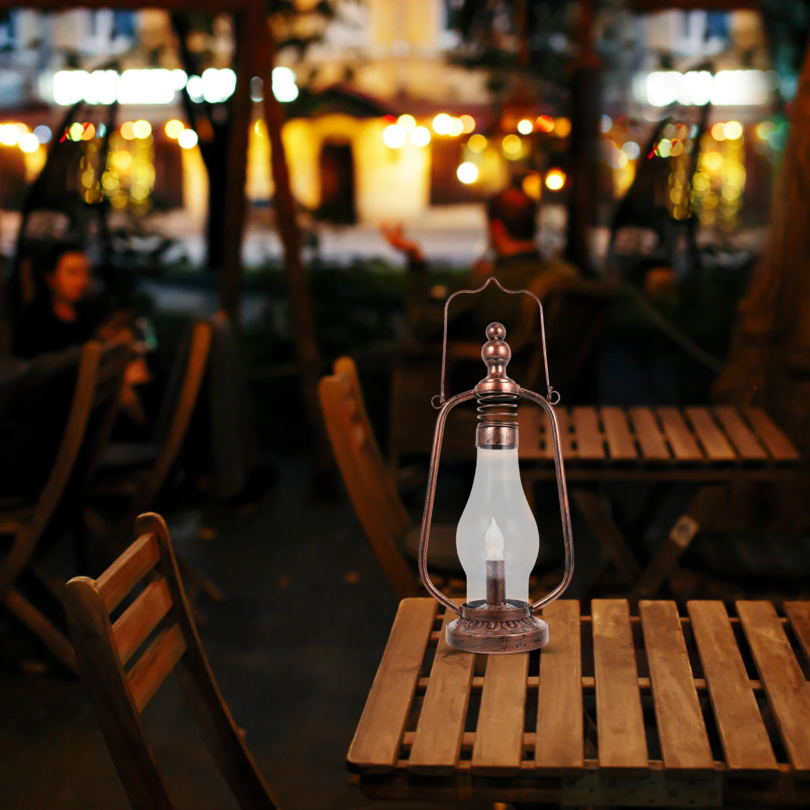 

LED H held Iron Oil Lamp Wrought Hanging Retro Vintage Flame Decoration Christmas Gift Portable Simulated Fire Wall Lighting