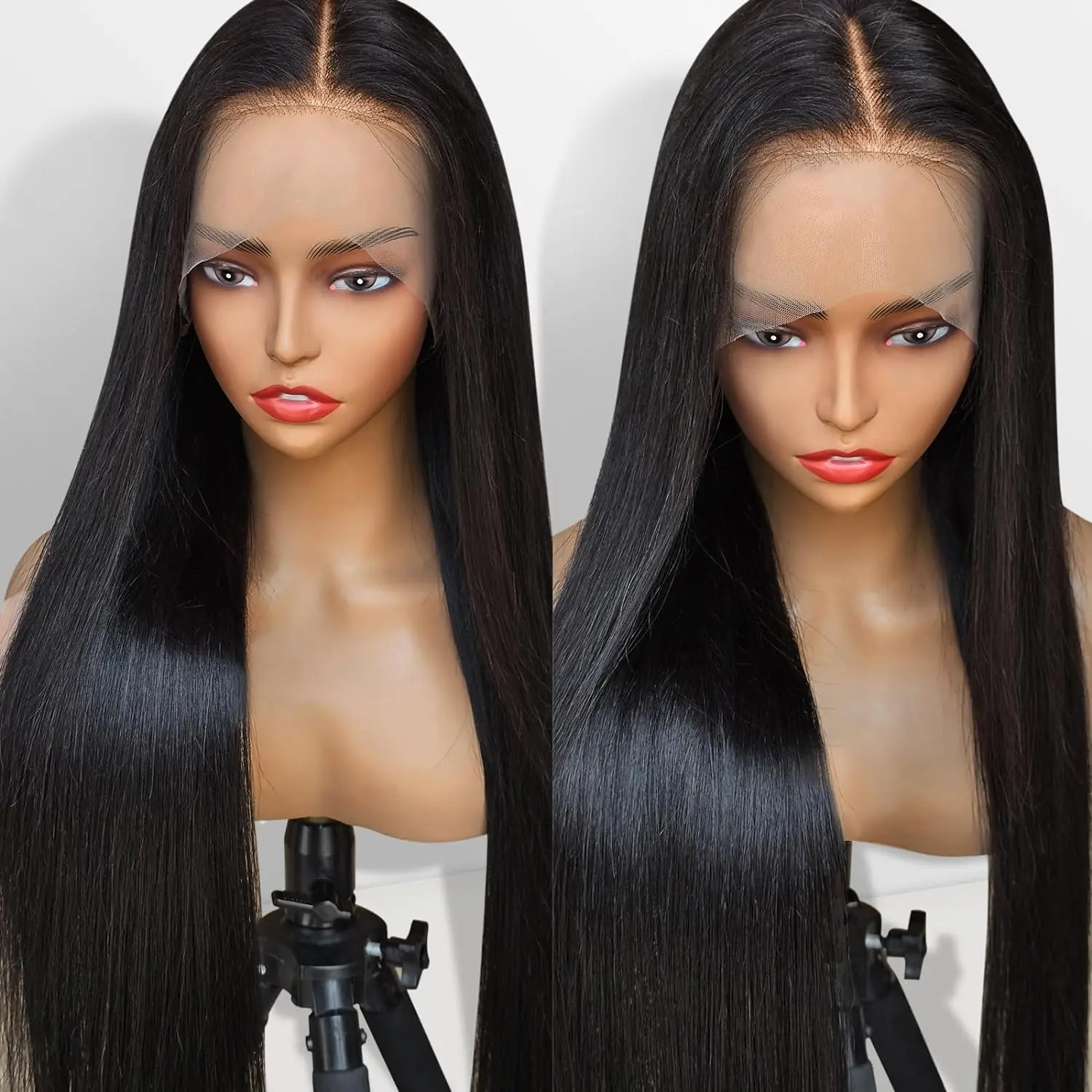 Rosabeauty Pre Plucked Straight 13x4 Lace Front Wigs Human Hair HD Lace Wigs for Black Women Natural Hairline with Baby Hair