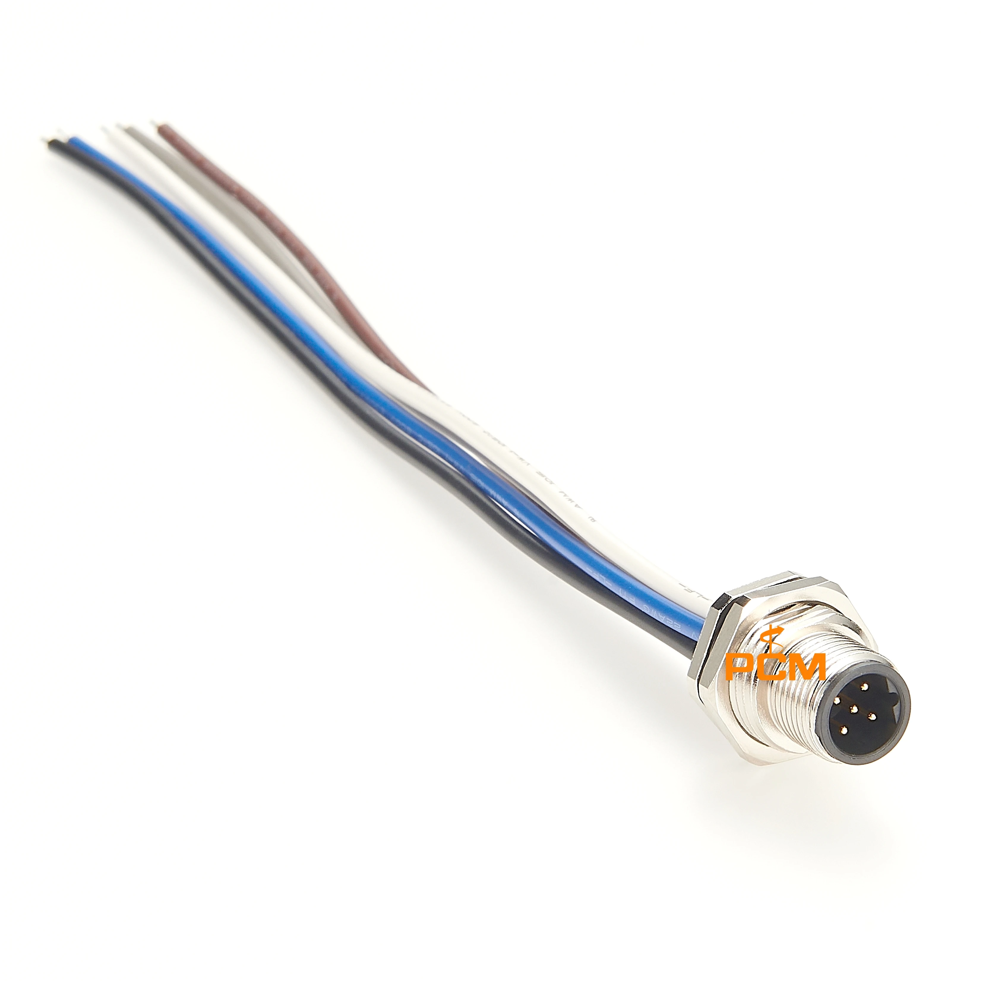 IP67 M12 Schottverschluss-Stecker 5-polig B-Code mit Pigtail-Kabel, Panelmontage-Datenkabel RS485 RS422 Pg9 für CANopen INTERBUS DeviceNet Sensor – Detail 5