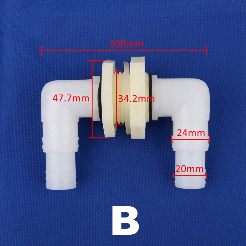 1 zestaw ABS 20 25mm łącznik zbiornika na wodę łącznik przegrody akwarium 90 stopni Adapter rurowy