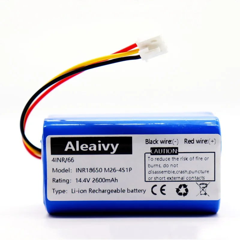100% New Original 14.4v 2600mAh Rechargeable Battery  for LIECTROUX C30B Robot Vacuum Cleaner 18650 Battery