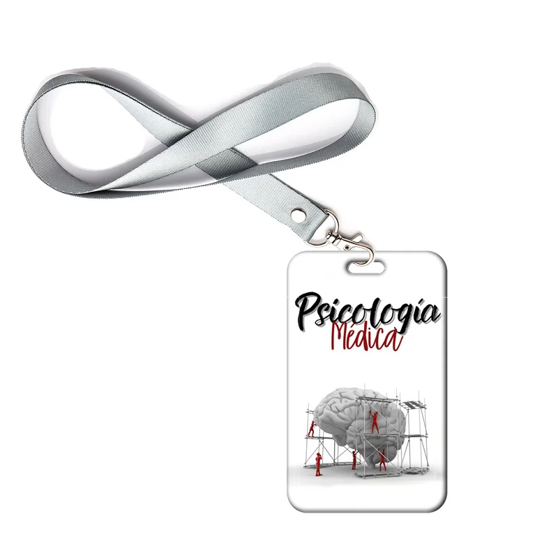 Medizinische Psychologie Kartenhalter Lanyards mit Schlüsselanhänger Männer Frauen Arbeit Visitenkartenhalter Umhängeband Türabzeichenhalter ﻿ – Detail 9