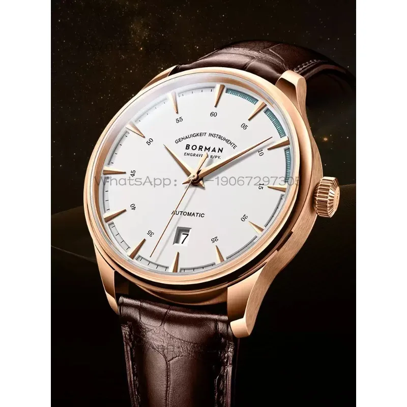 Fully Automatic Mechanical Watch 2024 New Waterproof Men's Watch Belt Simple Watch