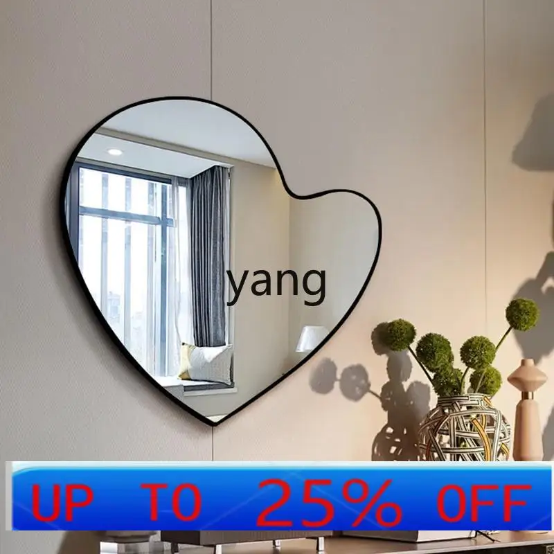 

Lhh makeup mirror irregular minimalist wall-mounted mirror living room entrance mirror