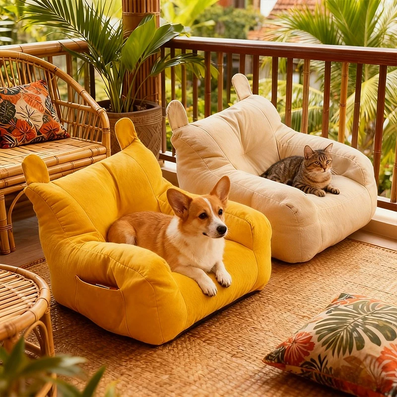 

1 Piece Luxury Cat Bed Sofa Winter Warm Cat Nest Pet Bed for Small Medium Dogs Cats Comfortable Puppy Bed Pet Supplies Lazy Sofa