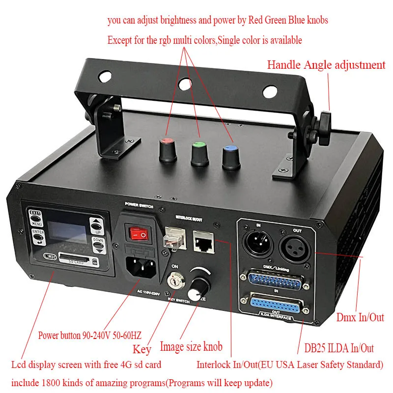 Imagem -02 - Android Phone App Controle Remoto Rgb 2w 3w Party Club Stage Laser Projetor Light