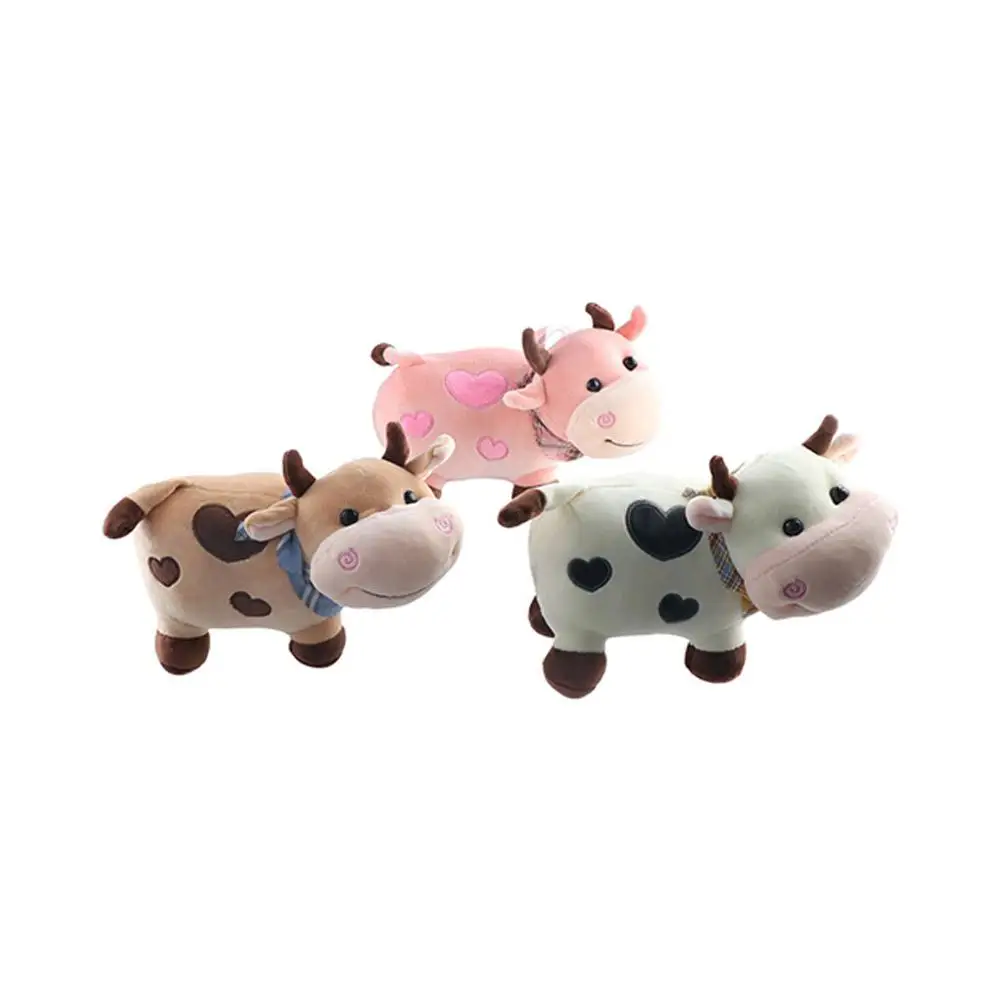 생일 선물 어린이 장난감 소녀를위한 부드러운 인형 장난감 면화 동물 봉제 인형 암소 플러시 장난감 소 플러시 장난감 황소 플러시 인형