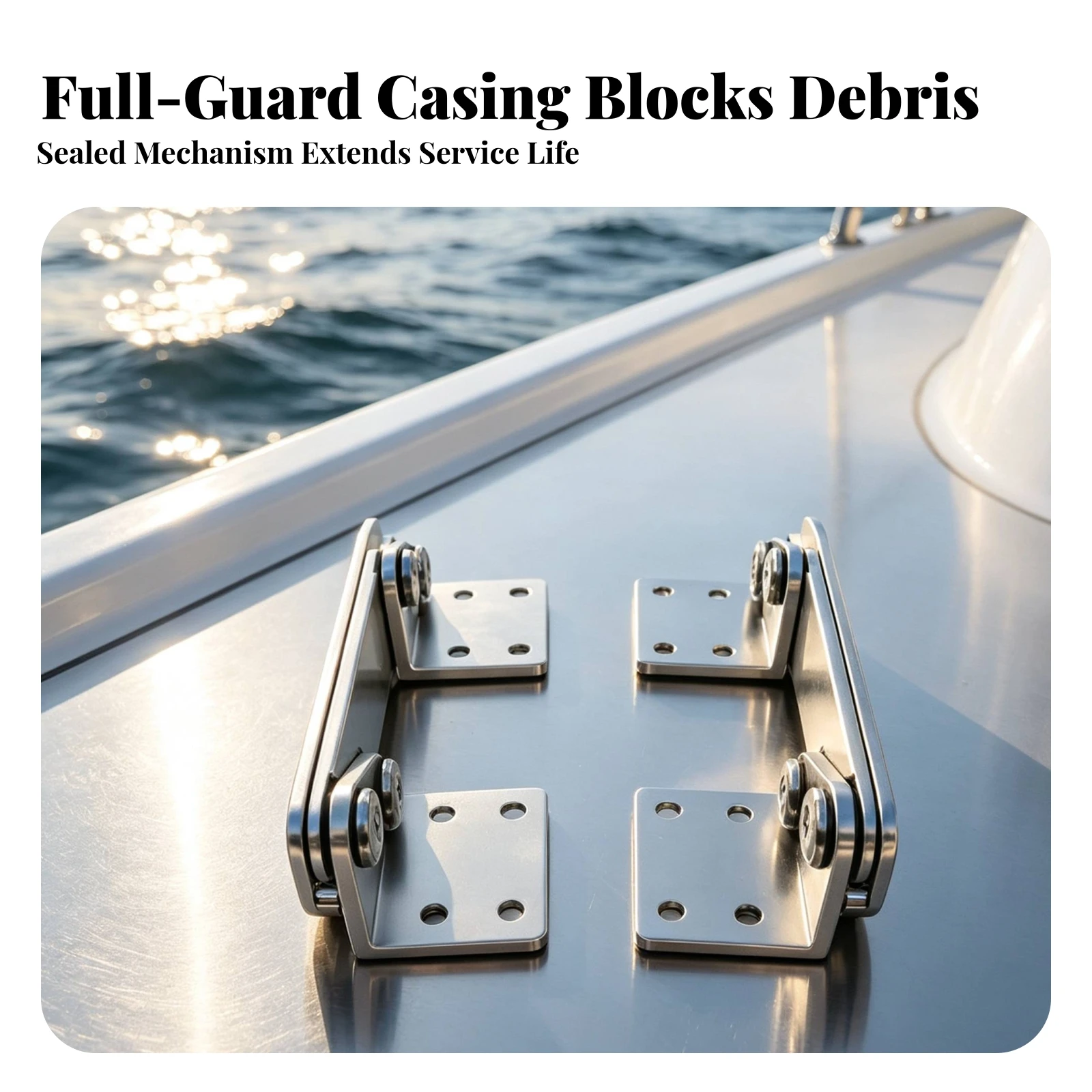 Yacht Seat Hinge Corrosion Resistant Boat Seat Hinge Hardware Space-Saving Fold up for Yachts, Boats